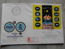 Delcampe - Hungary- FDC - -MABEOSZ   Registered Cover - Space Exploring  - Mars And Venus Exploring  1976     D130086 - FDC