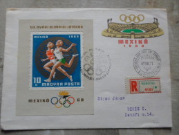 Delcampe - Hungary- FDC - -MABEOSZ   Registered Cover - Olympic Games Mexico  1968   D130090 - FDC