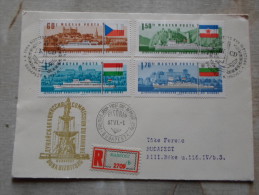 Delcampe - Hungary- FDC - -MABEOSZ   Registered Cover -Comission Du  Danube - Duna Bizottság - Ship Bateau Schiff  1967  D130097 - FDC