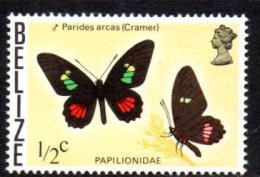 Belize 1975-8 ½c Butterfly Definitive, Wmk. Multiple Crown CA, MNH - Belize (1973-...)
