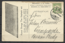 Hungary,  Private Card, Technical And Electrotechnical(!)  Warehouse In Budapest, 1909 . - Covers & Documents