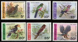 LIBERIA Oiseaux, Rapaces, Yvert 736/41.  ** Neuf Sans Charniere MNH. - Arends & Roofvogels