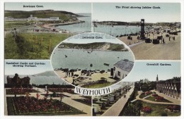 UK ENGLAND - WEYMOUTH DORSET - GREENHILL GARDENS-LULWORTH COVE - Antique C1910-1920s Multiview Unused Vintage Postcard - Weymouth