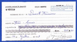 1967 - O SÉCULO, SOCIEDADE NACIONAL DE TIPOGRAFIA . LISBOA - RECIBO Nº 435353 - Portugal