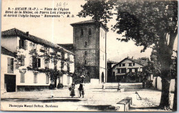 Delcampe - 64 ASCAIN - Place De L'église, Hôtel De La Rhûne - Ascain