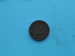 1924 E - 2 Rentenpfennig / KM 31 ( Uncleaned Coin / For Grade, Please See Photo ) !! - 2 Rentenpfennig & 2 Reichspfennig