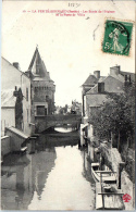 Delcampe - 72 LA FERTE BERNARD - Les Bords De L'Huisne Et La Porte De Ville - La Ferte Bernard