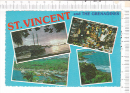 ST VINCENT  And   The   GRENADINES  -  4 Vues  : The Auxiliary Schooner Friendship Rose, Saturday Market, Kingstown, San - Grenada