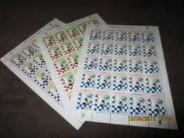 CHESS Arab Olympiad Libya 1976 In 3 Sheets Of 25 Complete Sets. Rare. MNH - Libyen