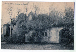 CPA   80     PICQUIGNY      1915             INTERIEUR DES RUINES - Picquigny