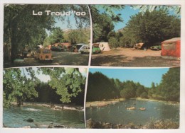 Delcampe - AUBENAS 07 ARDECHE - LE TROUD OO ( CAMPING, VOITURES AUTOMOBILES 2 CHEVAUX CITROEN ,4L RENAULT, RIVIERE) FLAMME 1986 - Aubenas