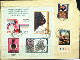 BIRDS-PEACOCK-IMPERF MS COMMRECIALLY USED ON COVER-SCARCE-INDIA-IC-250 - Peacocks