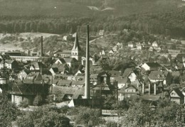 Gaggenau Murgtal Fabrikgelände Schornstein Gesamtansicht Sw 30.5.1953 Zugstempel - Gaggenau