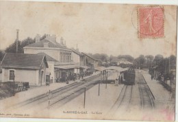 Cpa 38 Isere Saint Andre Le Gaz La Gare - Saint-André-le-Gaz