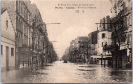 Delcampe - 92 CLICHY - Le Boulevard National - Crue De 1910 - Clichy