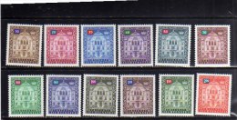 LIECHTENSTEIN 1976 SERVICE PALACE OF A GOVERNMENT VADUZ - SERVIZIO PALAZZO DEL GOVERNO SERIE COMPLETA COMPLETE SET MNH - Service