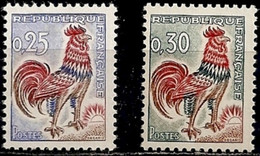 France 1962   Neuf **  N° 1331  &  1331A   Coq De Decaris - 1962-1965 Coq De Decaris