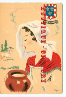 Delcampe - BARDAY - BARRE DAYEZ N° 1208 A - NIVERNAIS - JEUNE FILLE Avec COIFFE Et COSTUME De FOLKLORE De La NIEVRE - DOS SCANNE - Barday