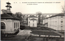 Delcampe - 94 CACHAN - Maison De Retraite Cousin De Méricourt Et Besson, Les Jardins Intèrieurs - Cachan