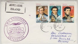 British Antarctic Territory 1976 Adelaide Island Cover Ca HMS Endurance 24 Feb 1976 Ca Adelaide Island Mr 76 (21056) - Brieven En Documenten