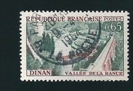 N° 1315 Dinan Vallée De La Rance  Oblitéré Rond France 1961 Variété Coin Gauche Brun Absent - Gebruikt