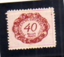 LIECHTENSTEIN 1920 SEGNATASSE CIFRA  NUMERAL POSTAGE DUE TASSE TAXE H 40 CENT. MH - Impuesto