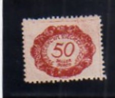 LIECHTENSTEIN 1920 SEGNATASSE CIFRA  NUMERAL POSTAGE DUE TASSE TAXE H 50 CENT. MLH - Segnatasse