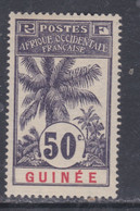 Guinée Française N° 43 X, Type Palmiers :  50 C. Violet Trace De Charnière Sinon TB - Usati