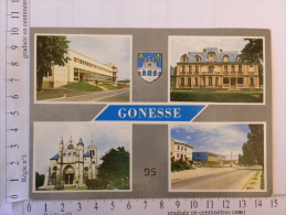 CPM (95) Val D'Oise - GONESSE - La Poste, La Mairie - L'église St-Pierres  St Paul, Le Lycée - Gonesse