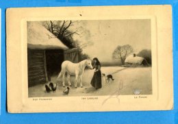 Delcampe - FR596, Le Favori, Her Favourite, Poule, Coq, Cheval, Horse, Pferd, Chien, Dog, Hund, Fantaisie , Circulée  1911 - Bauernhöfe