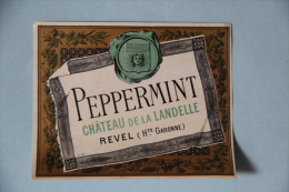 Delcampe - ETIQUETTE PEPPERMINT - Chateau De La Landelle à REVEL - Autres & Non Classés