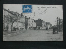 Delcampe - Ref3975 JU CPA Animée De Saint Junien (Limousin) - Faubourg Pont Levis - Restaurant Hotel Chapelle Aubergiste 1920 - Saint Junien