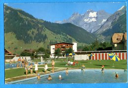 Delcampe - FR602, Schwimmbad Kandersteg, Blümlisalp, 30923, Animée, Non Circulée - Kandersteg