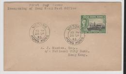 CH-HK045/ HONG-KONG -  Re-opwning Of Kowlon P.O. With Scarce Postmark HONG KONG 28. SP 45 - Covers & Documents