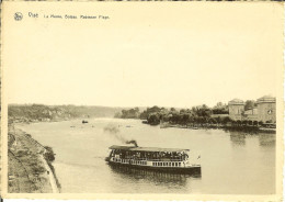 Delcampe - CP De VISE " La Meuse , Bateau , Robinson Plage " + Vignette Adresse Insuffisante Au Verso . - Visé