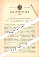 Original Patent - Jul. Athenstaedt In Bad Essen B. Osnabrück , 1883 , Darstellung Essigsaurer Thonerde !!! - Bad Essen