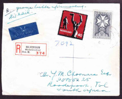 Netherlands On Registered Air Mail Cover To South Africa - 1965? - Resistance Movement Of World War II - Covers & Documents