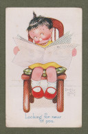 Delcampe - Cp Signée Beatrice Mallet - 1931 - Tuck Oilette - Enfant, Children, Kinder, Journal, Newspaper - Mallet, B.