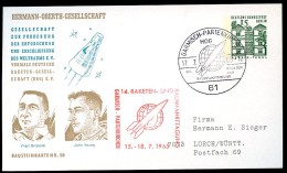 ASTRONAUTS Grissom & Young 1965 BERLIN Private Postal Card PP35 B1/002 - Sonstige & Ohne Zuordnung