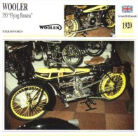 Delcampe - Wooler 350cm 'Flying Banana'  -  1920  -  Fiche Technique Moto (Grande-Bretagne) - Autres & Non Classés