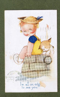 Cp Signée Beatrice Mallet - 1934 - Tuck Oilette - Enfant, Children, Kinder, Port, Mer, Sea, Chien, Dog - Mallet, B.