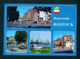 GERMANY  -  Rostock  Multi View  Used Postcard As Scans - Rostock