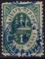 Aalborg Bypost Pakke Expedition STAMP - Denmark - Used - 1 O. - Emissions Locales