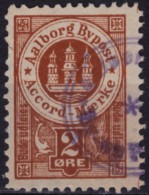 Aalborg Bypost Pakke Expedition STAMP - Denmark - Used - 2 O. - Ortsausgaben