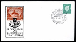 BERLIN PU21 B1/001b Privat-Umschlag BDPh Schrifthöhe 3mm Saarbrücken Sost. 1960 NGK 20€ - Private Covers - Used