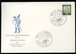 BERLIN PU25 C2/001 Privat-Umschlag POSTILLION Tag Der Briefmarke Sost. 1961  NGK 12,00 - Buste Private - Usati