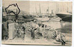 Delcampe - - 70 - ALGER - Les Quais Du Port Marchand, Super Animation, Cargos, Tonneaux, Non écrite, TBE, Scans. - Algerien
