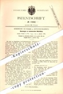 Delcampe - Original Patent - Herrmann Günther In Schloßchemnitz B. Chemnitz , 1880 , Mechanische Webstühle , Weberei !!! - Chemnitz