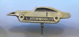 Delcampe - I. INTERPRESS RALLYE - Car, Auto, Automobile, Vintage Pin  Badge - Rallye