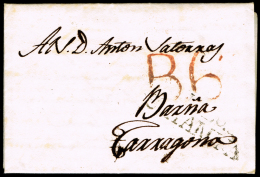 BARCELONA PREF.- IGUALADA 6N - 1822 CARTA CIRC. A TARRAGONA - ...-1850 Prefilatelia